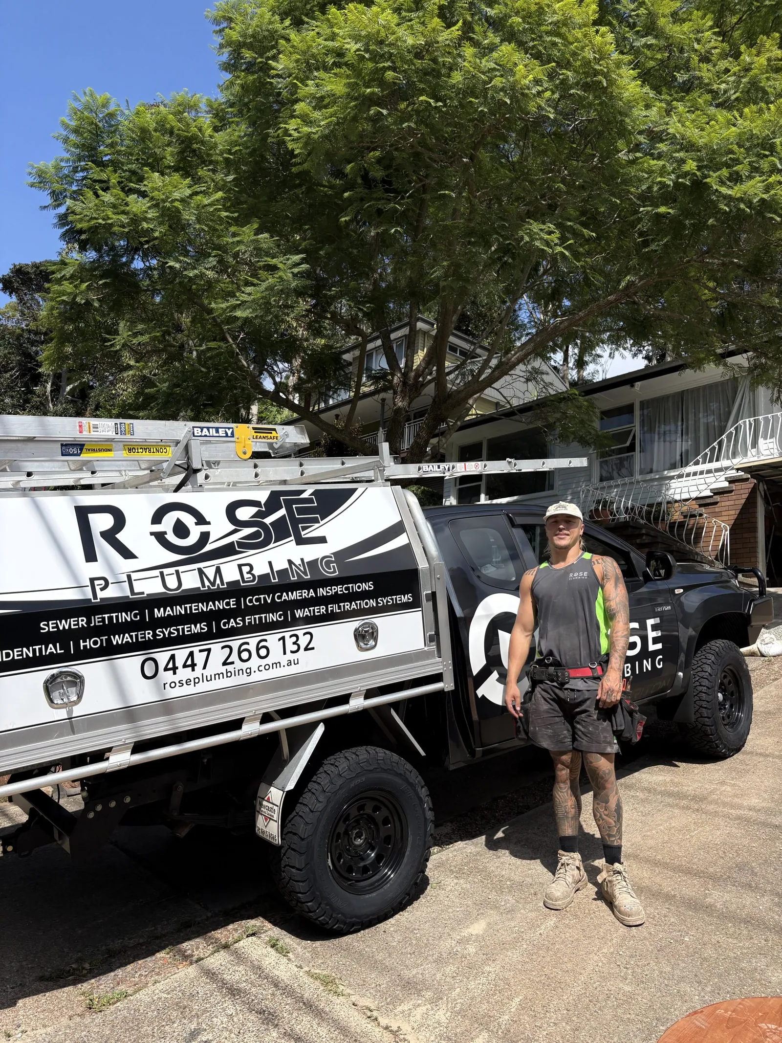 Lleyton, licensed plumber and owner of Rose Plumbing